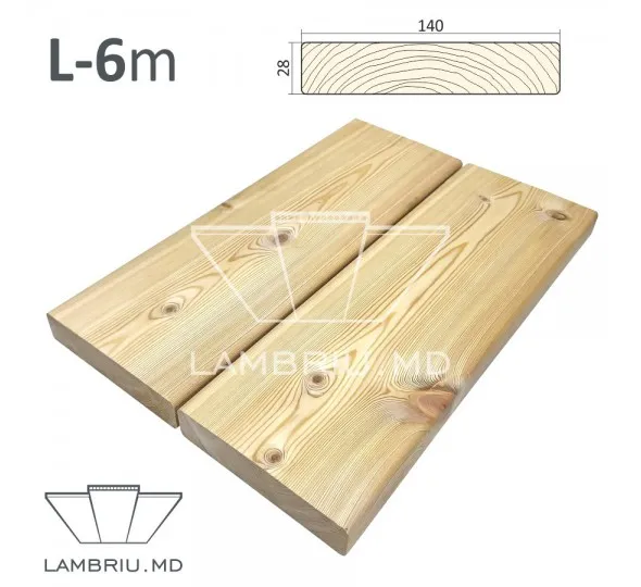 Decking terasa din larice "AB" 140*28*6000mm - image 1