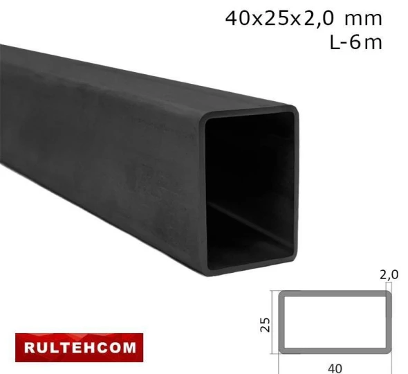 Труба профильная 40х25x2,0 мм L-6 м - image 1