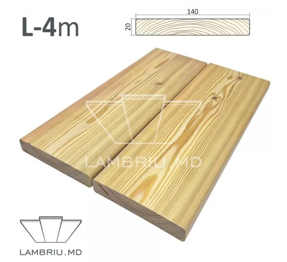 Planken drept din larice "AB" 140*20*4000mm - image 1