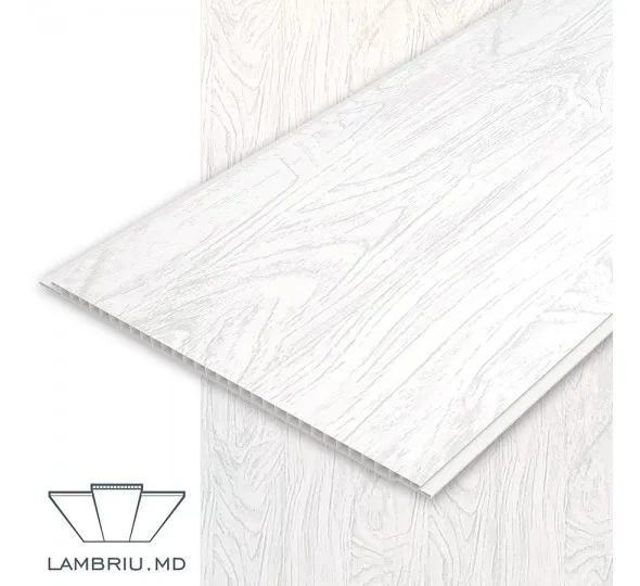 Lambriu PVC 250x8x6000mm – Stejar alb - image 1