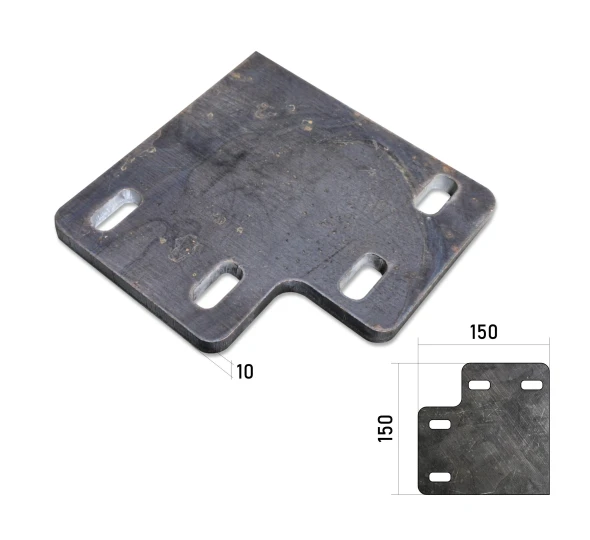 Пятка приварная для углового столба 150x150х10 мм - image 1