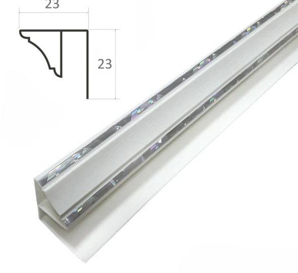 Plinta PVC L-2,9m - alb HSL (argint) - image 1