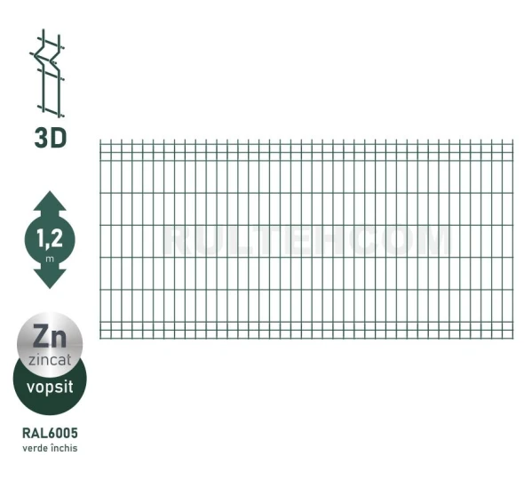 Панель для забора оцинкованная и крашенная (зеленый) ECO 1200 x 2500 мм - image 1