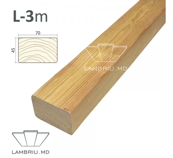 Bara din larice "AB" 45*70*3000mm - image 1