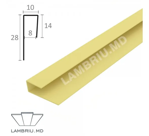 L profil PVC L-2,9m - light wood 2 - image 1