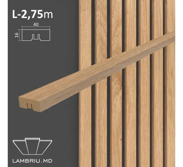 Lamele decorative 40х16х2750mm (6 buc.) -  Stejar Galitia - image 1