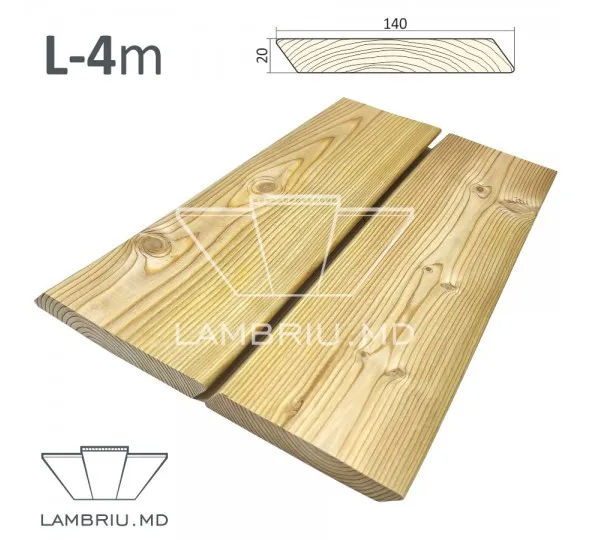 Planken rombus din larice "AB" 140*20*4000mm - image 1