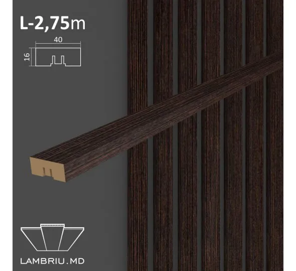 Lamele decorative 40х16х2750mm (6 buc.) - Venghe - image 1