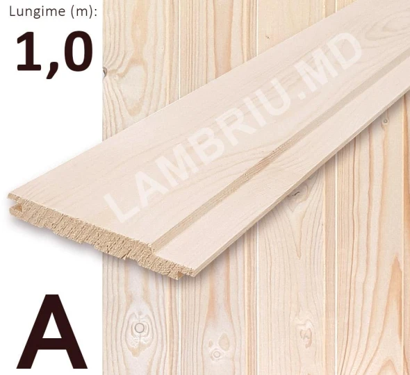 Lambriu lemn "А" 96*12,5*1000mm - image 1