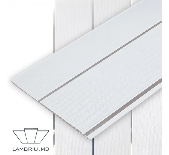 Lambriu PVC 250x7x5950mm - G2 SILVER - image 1