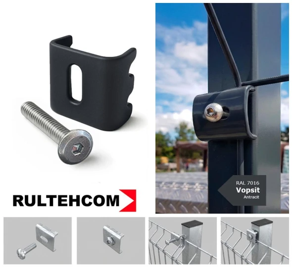 Крепление Standard ОЦ усиленное RAL7016 для панелей 3D - image 1