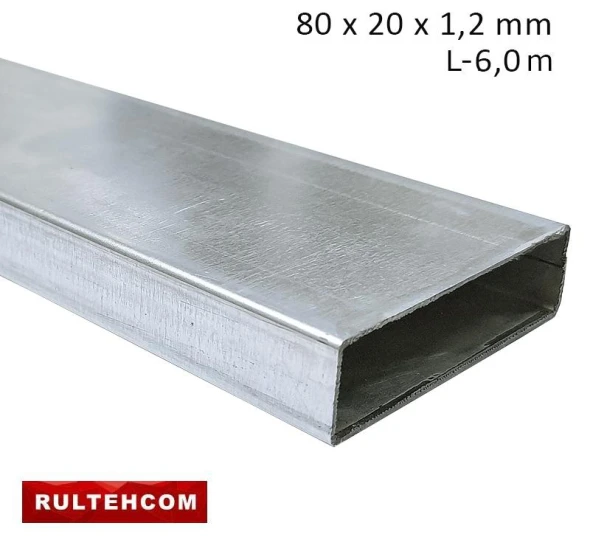 Труба профильная оцинкованная 80х20x1,2 мм L-6 м - image 1