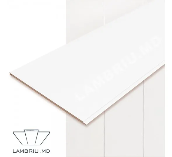 Panou de perete MDF TRIUMF 238x2600mm - Alb clasic - image 1