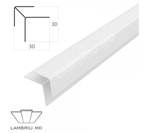 Cornier exterior PVC L-2,9m - alb - image 1