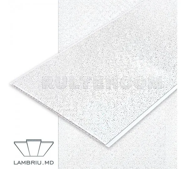 Lambriu PVC 250x7x5950mm - CH-20 White - image 1