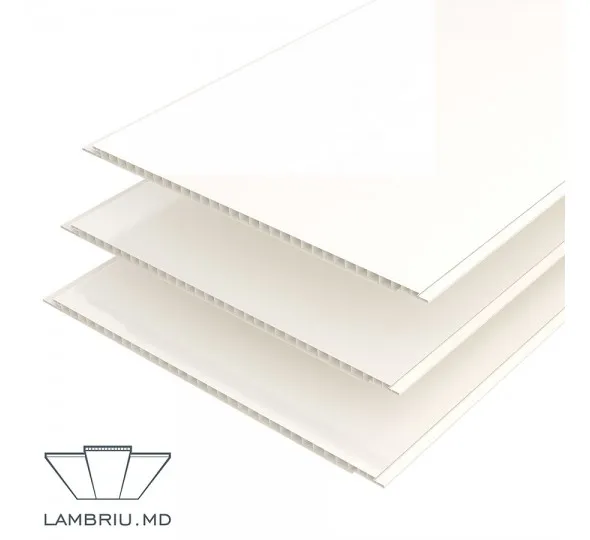 Вагонка ПВХ 250x8x6000мм - LITE Белая глянец - image 1