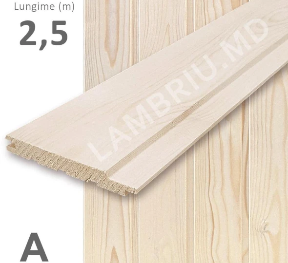 Lambriu lemn "А" 96*12,5*2500mm - image 1
