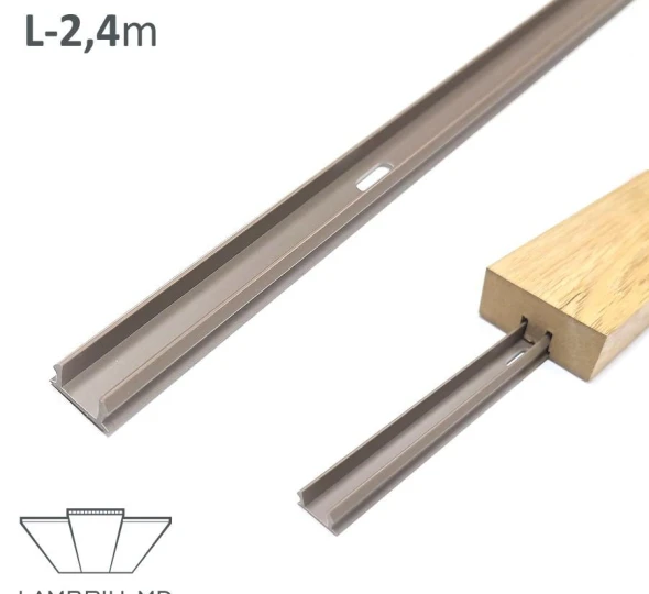 Banda de montaj PVC p/u lamele decorative 12*7*2400mm - image 1