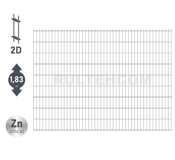Panou gard zincat DUOS 1830 x 2500 mm - image 1