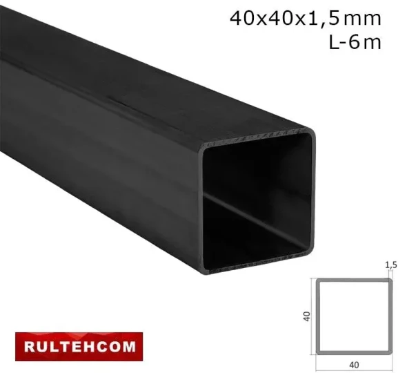 Труба профильная 40х40x1,5 мм L-6м - image 1