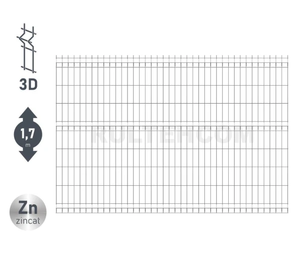 Panou gard bordurat zincat ECO D-3,2 H-1,7m L-2,5m 3B - image 1