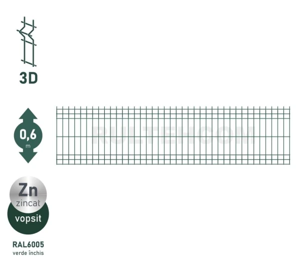 Панель для забора оцинкованная и крашенная (зеленый) OPTIMA 600 x 2500 мм - image 1