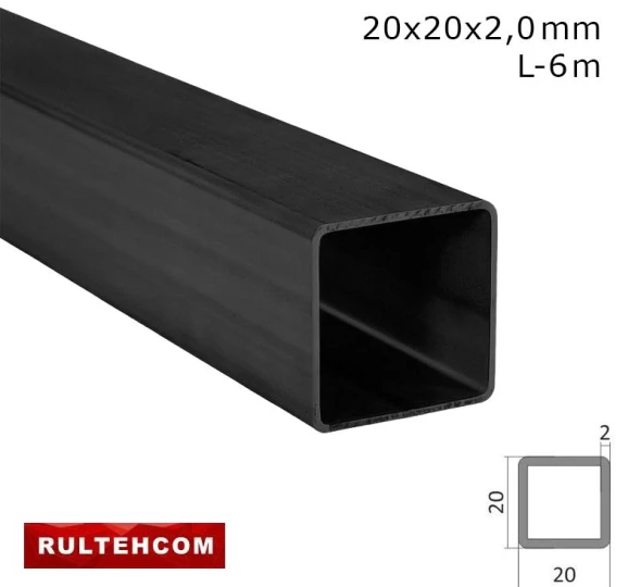Труба профильная 20х20x2,0 мм L-6м - image 1