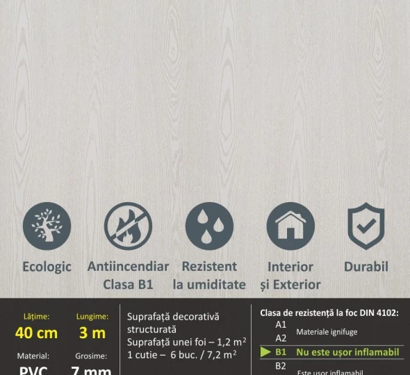 Panou PVC laminat PREMIUM 400x3000mm - M026 - image 2
