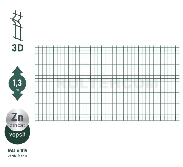Панель для забора оцинкованная и крашенная (зеленый) ECO 1300 x 2500 мм - image 1