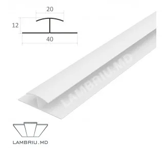 H profil PVC L-2,9m - alb