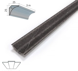 Profil decorativ PVC PREMIUM 25x25x3000mm - S452