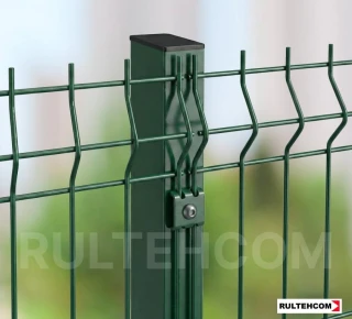 Панель для забора оцинкованная и крашенная (зеленый) PROTECTO D-4,1 H-1,8м L-2,5м - image thumb 4