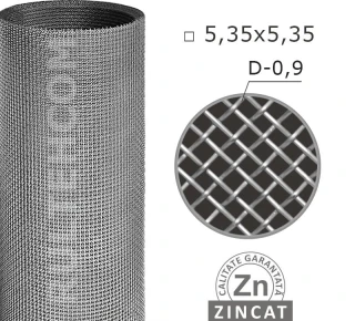 Plasa pentru cernut 5,35х5,35 mm D-0,9 mm L-10 m
