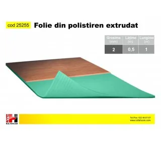 Подложка под ламинат Экструдированная 2 мм *100 (зеленая)