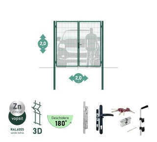 Ворота OPTIMA 3D H-2,0м L-2,0м (D80) RAL7040 - image thumb 3