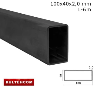 Teava profilata 100х40x2,0 mm L-6 m