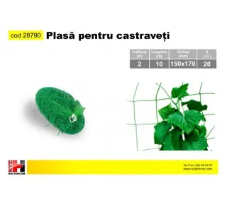 Plasa pentru castraveti (150х170mm) Н-2m L-10m