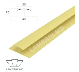 H profil PVC L-2,9m - light wood 2
