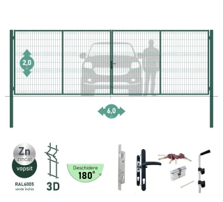 Ворота OPTIMA 3D H-2,0м L-6,0м (D100) RAL7040 - image thumb 3