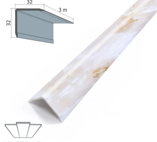 Cornier exterior PVC PREMIUM 32x32x3000mm - D012