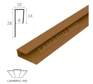 L profil PVC L-2,9m - dark wood 2