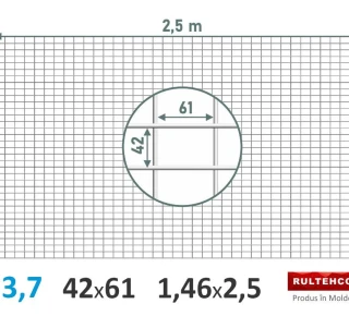 Сетка для габионов 42х61 D-3,7 мм 1,46х2,5 м