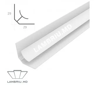 Cornier interior PVC L-2,9m - alb