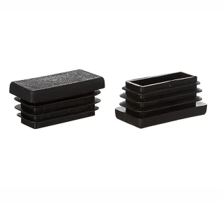 Заглушка пластиковая внутренняя для трубы 25х40 мм черная