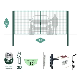 Ворота OPTIMA 3D H-2,0м L-4,5м (D100) RAL7040 - image thumb 3