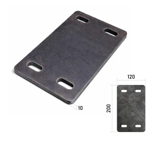 Пятка приварная для столба 120x200х10 мм
