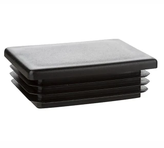 Заглушка пластиковая внутренняя для трубы 60х40 мм черная