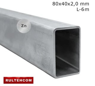 Teava profilata zincata 80х40x2,0 mm L-6 m