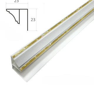 Plinta PVC L-2,9m - alb HGL (auriu)