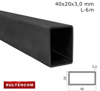 Teava profilata 40х20x3,0 mm L-6 m